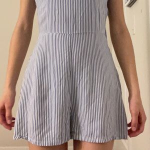Striped Blue Romper